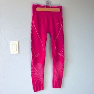 Gymshark leggings apex high rise red berry xs s